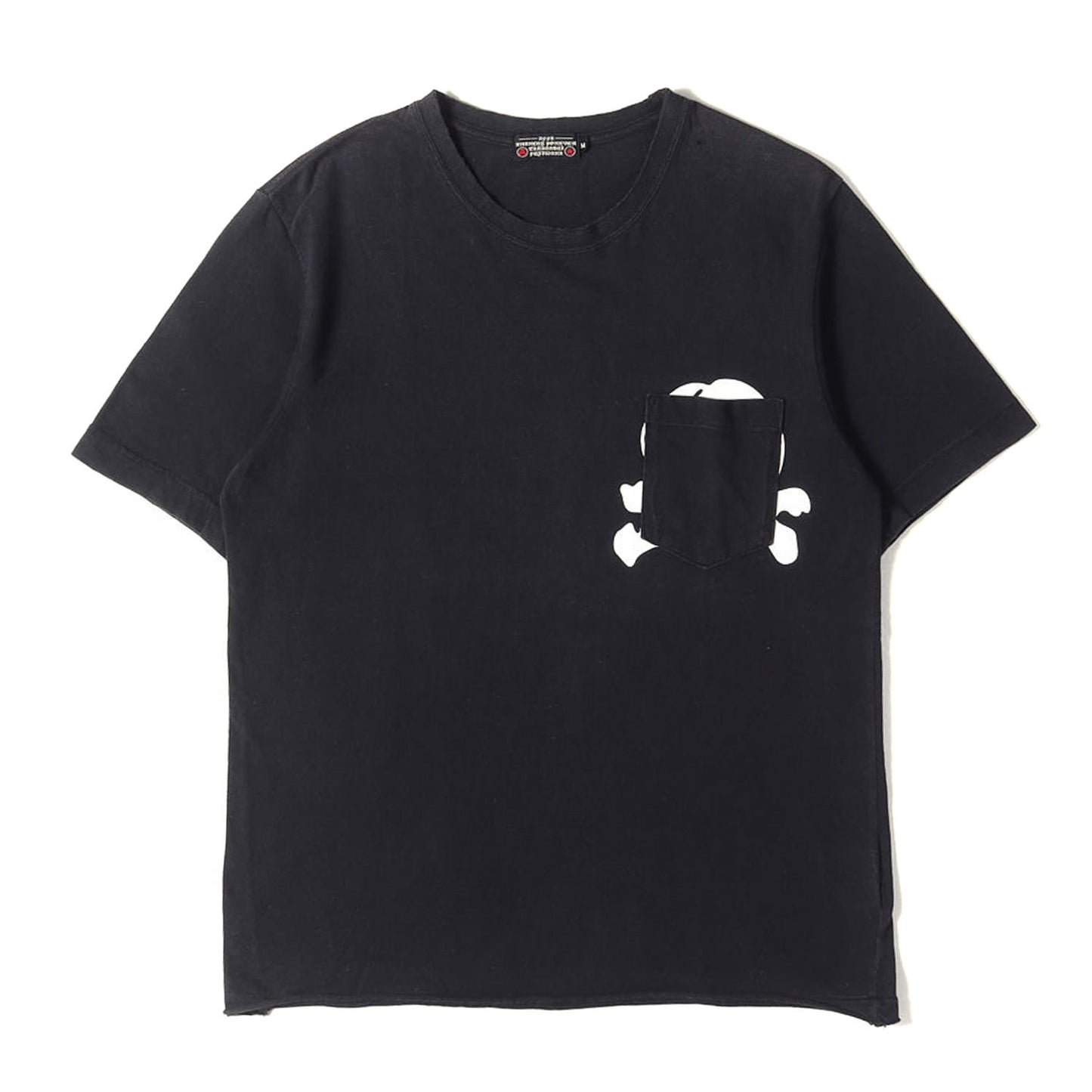00s ダメージ加工 ロゴプリント ポケット Tシャツ