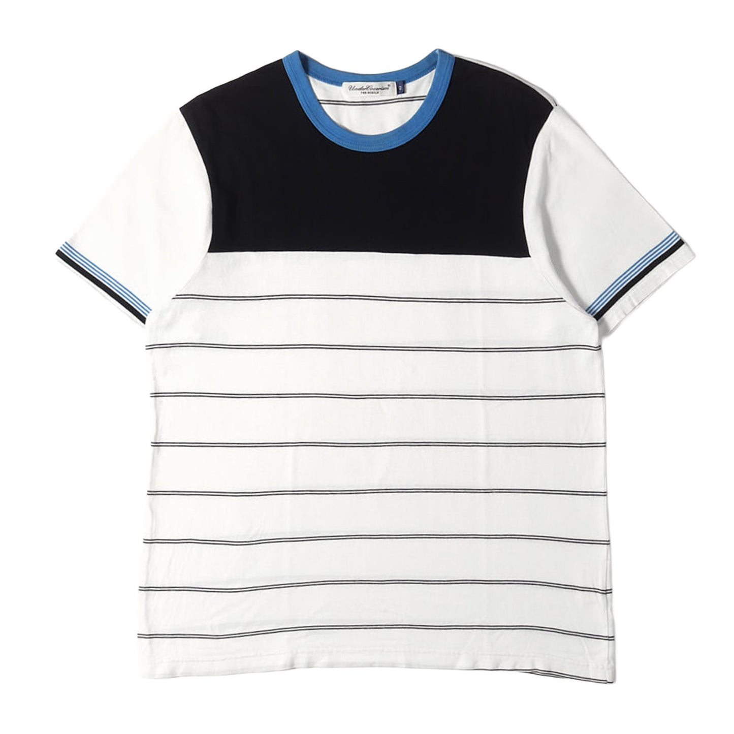パネル ボーダー クルーネック Tシャツ