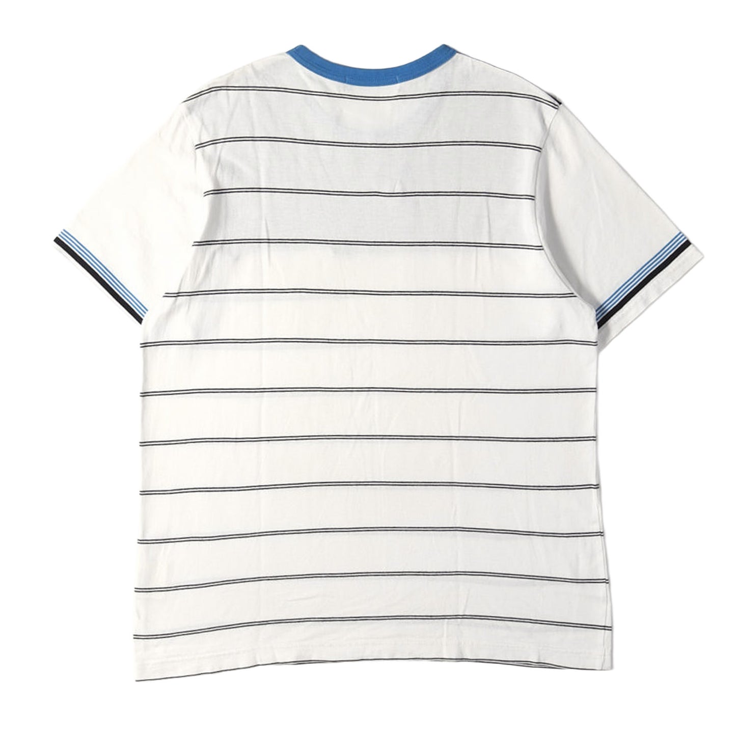 パネル ボーダー クルーネック Tシャツ