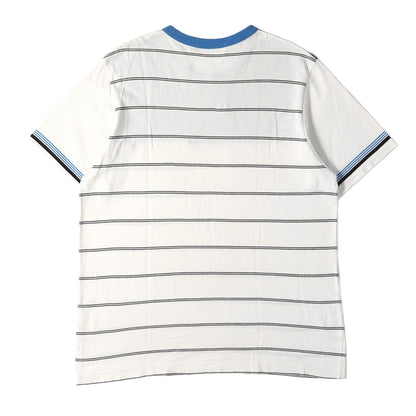 パネル ボーダー クルーネック Tシャツ
