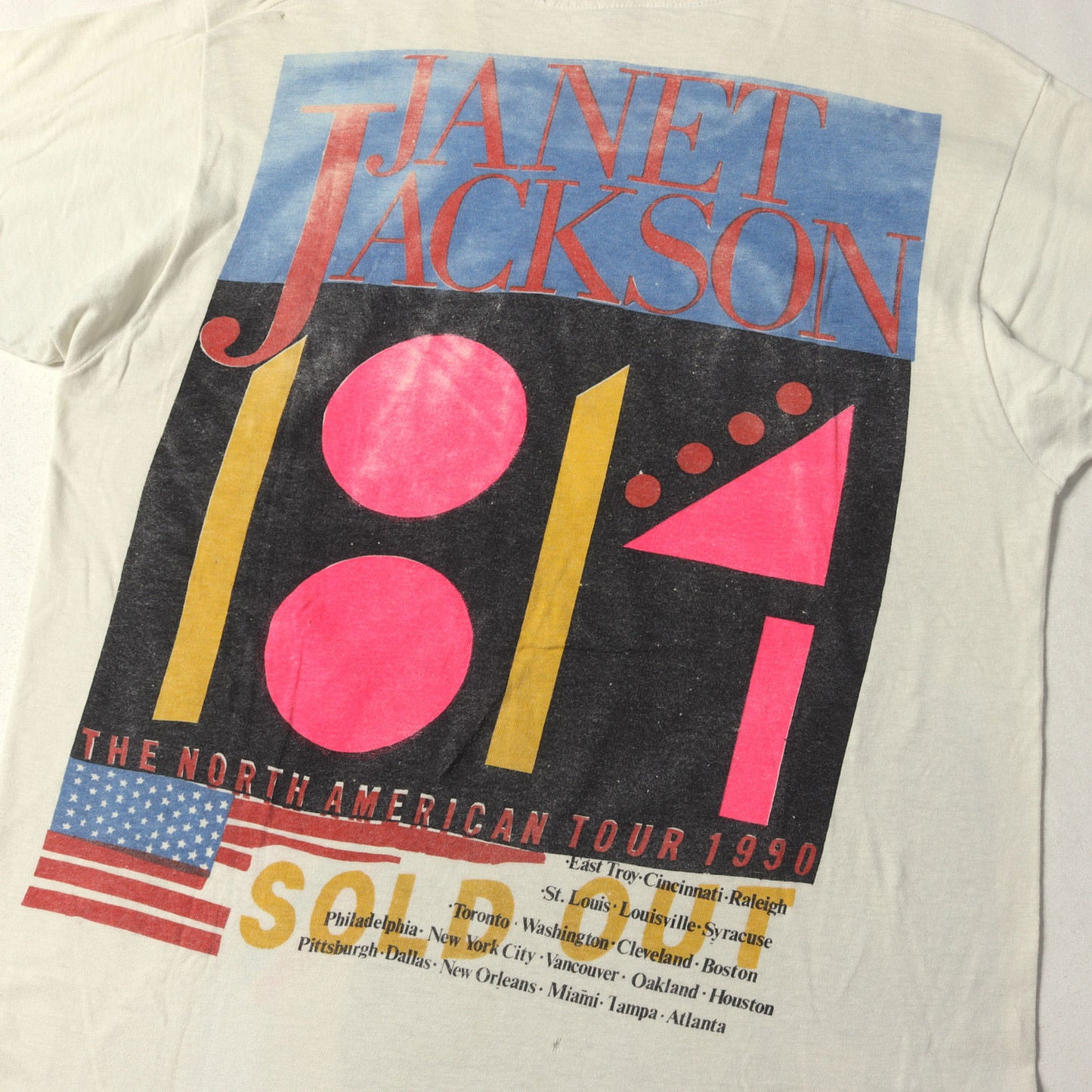 90s Janet Jackson Rhythm Nation World Tour 1990 ジャネット・ジャクソン Tシャツ USA製