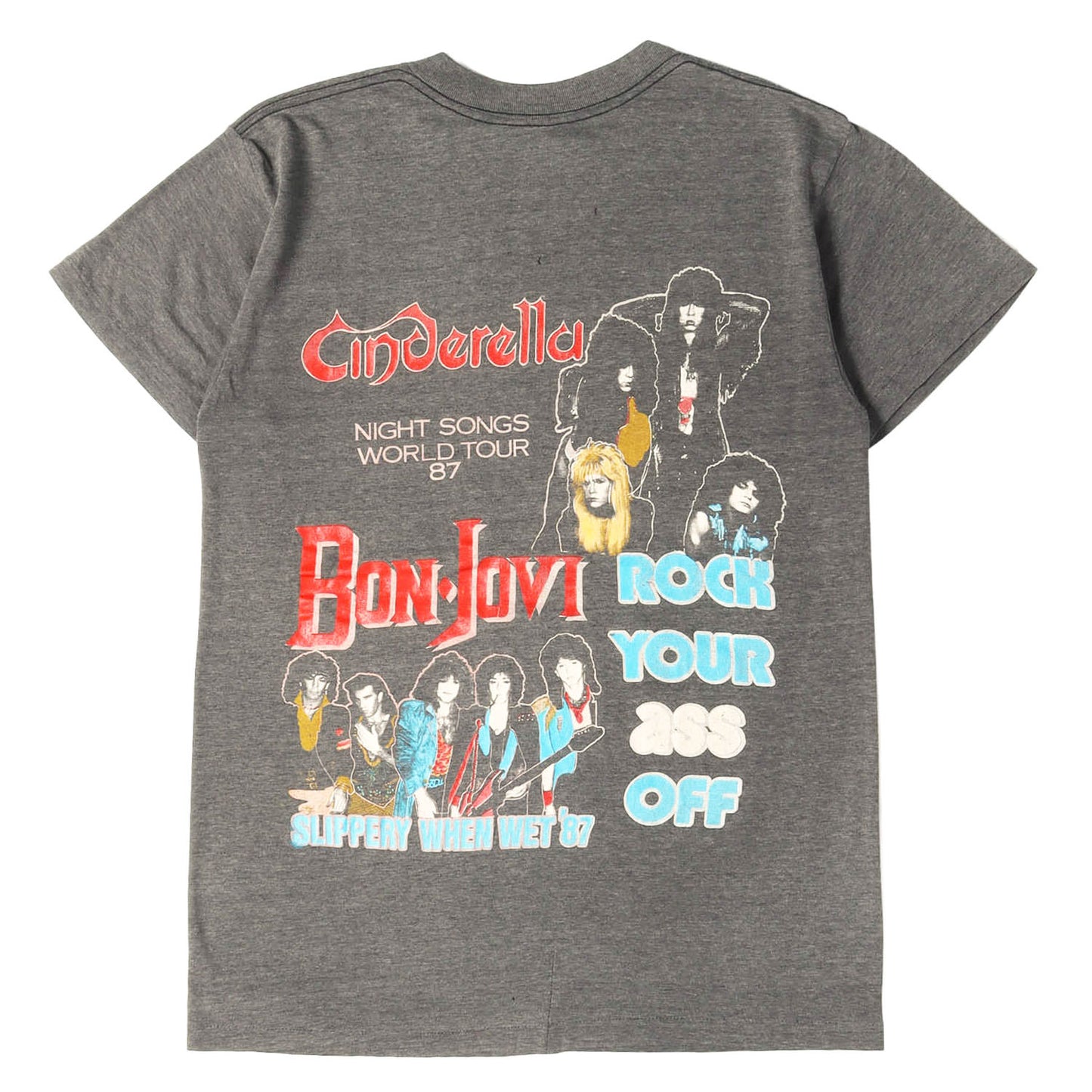 [雰囲気抜群] 80s Bon Jovi Slippery When Wet Tour 87 ボン・ジョヴィ Tシャツ
