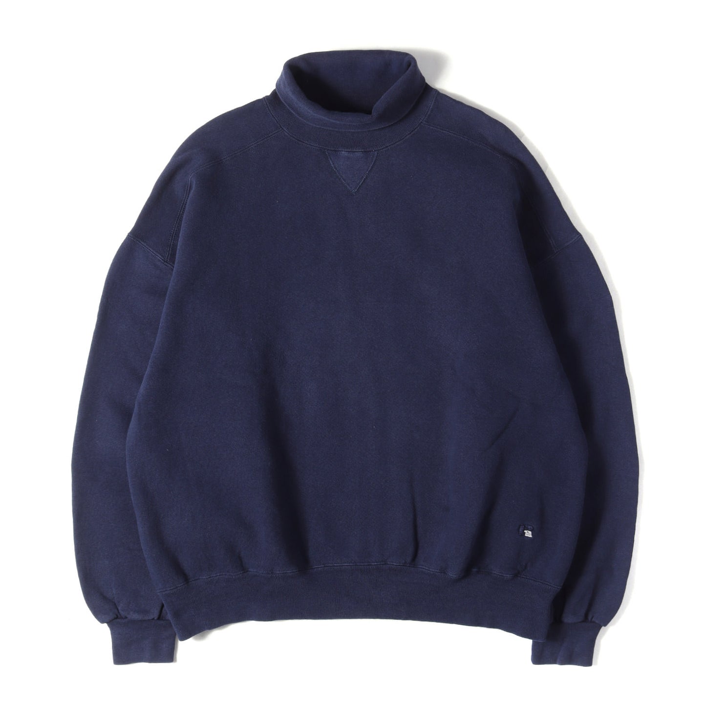 90s ワンポイント刺繍 タートルネック 前V スウェット USA製
