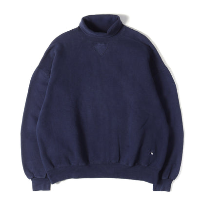 90s ワンポイント刺繍 タートルネック 前V スウェット USA製