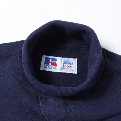 90s ワンポイント刺繍 タートルネック 前V スウェット USA製