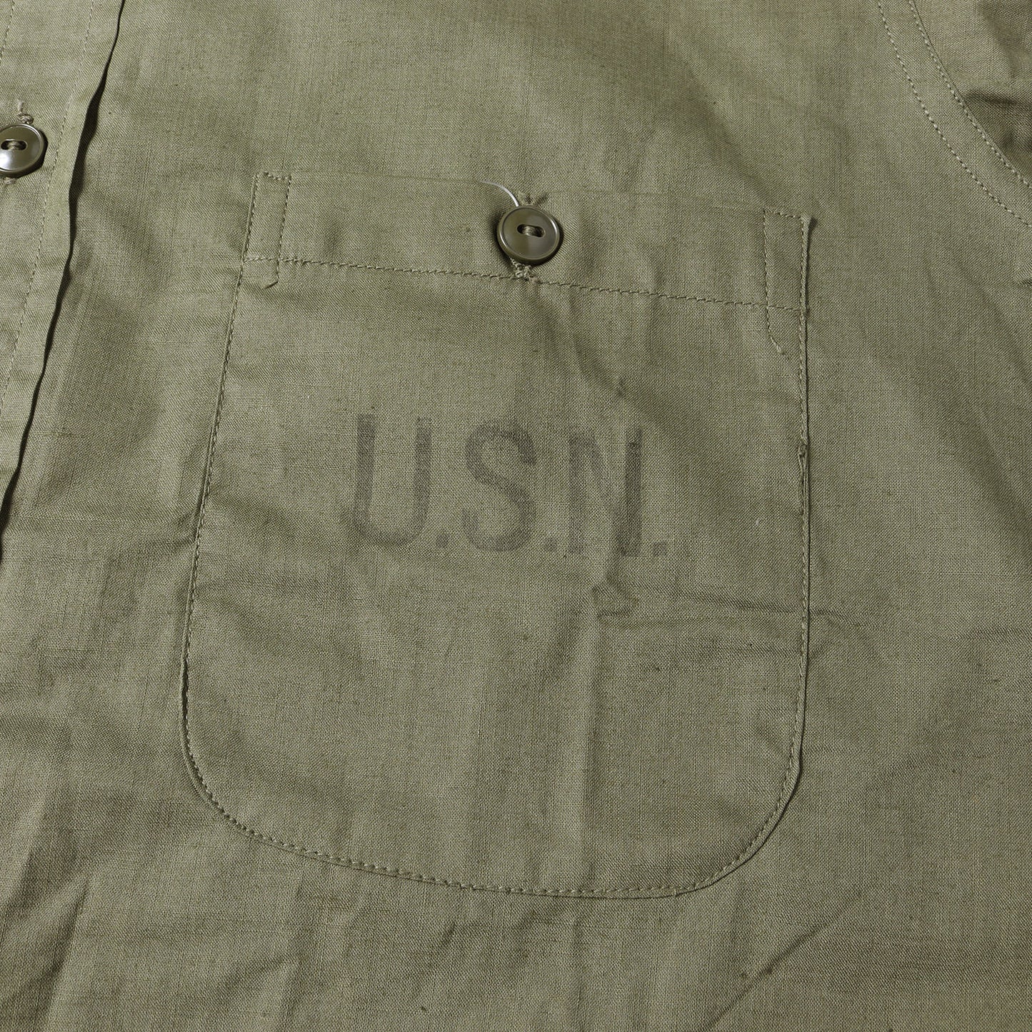 [希少 デッドストック] 40s 米軍実物 U.S.NAVY N-3 コットンポプリン ユーティリティー シャツ
