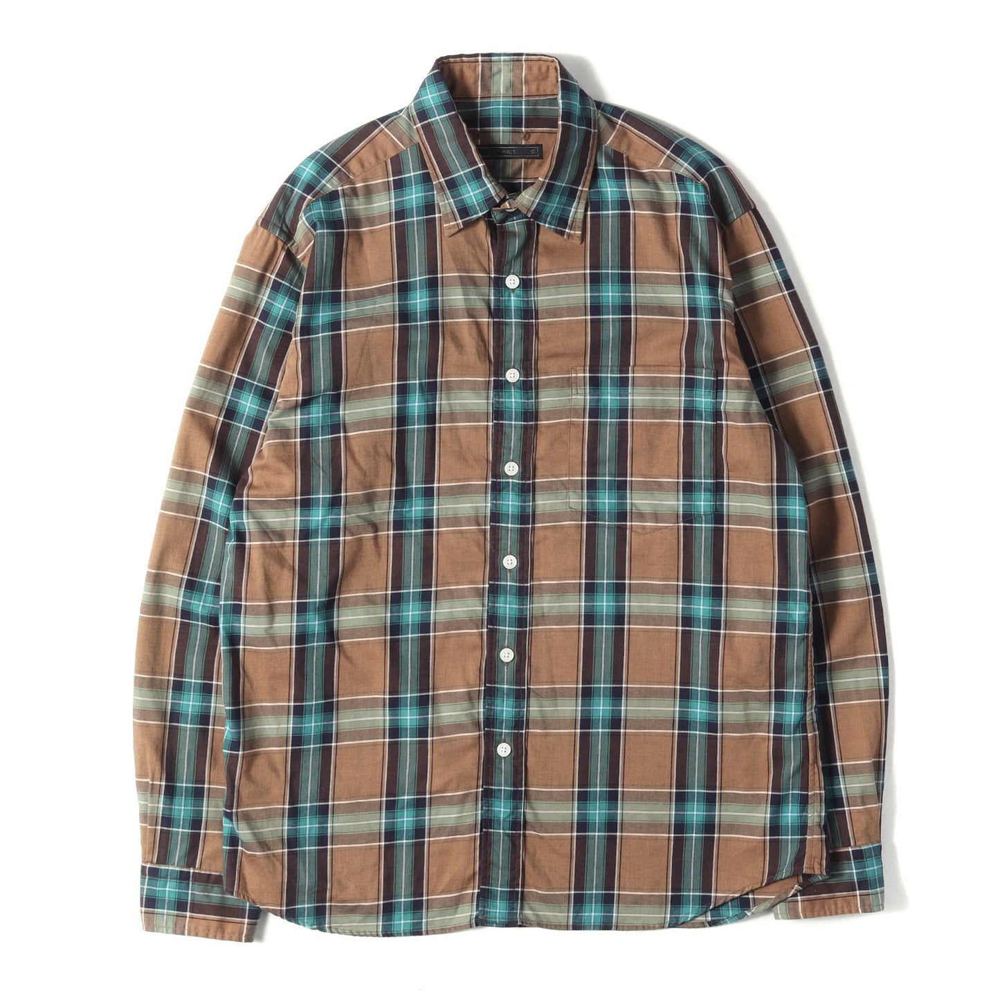22SS タータンチェック コットン シャツ(SHAPED REGULAR COLLAR CHECK SHIRT)