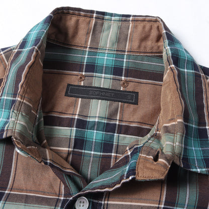 22SS タータンチェック コットン シャツ(SHAPED REGULAR COLLAR CHECK SHIRT)