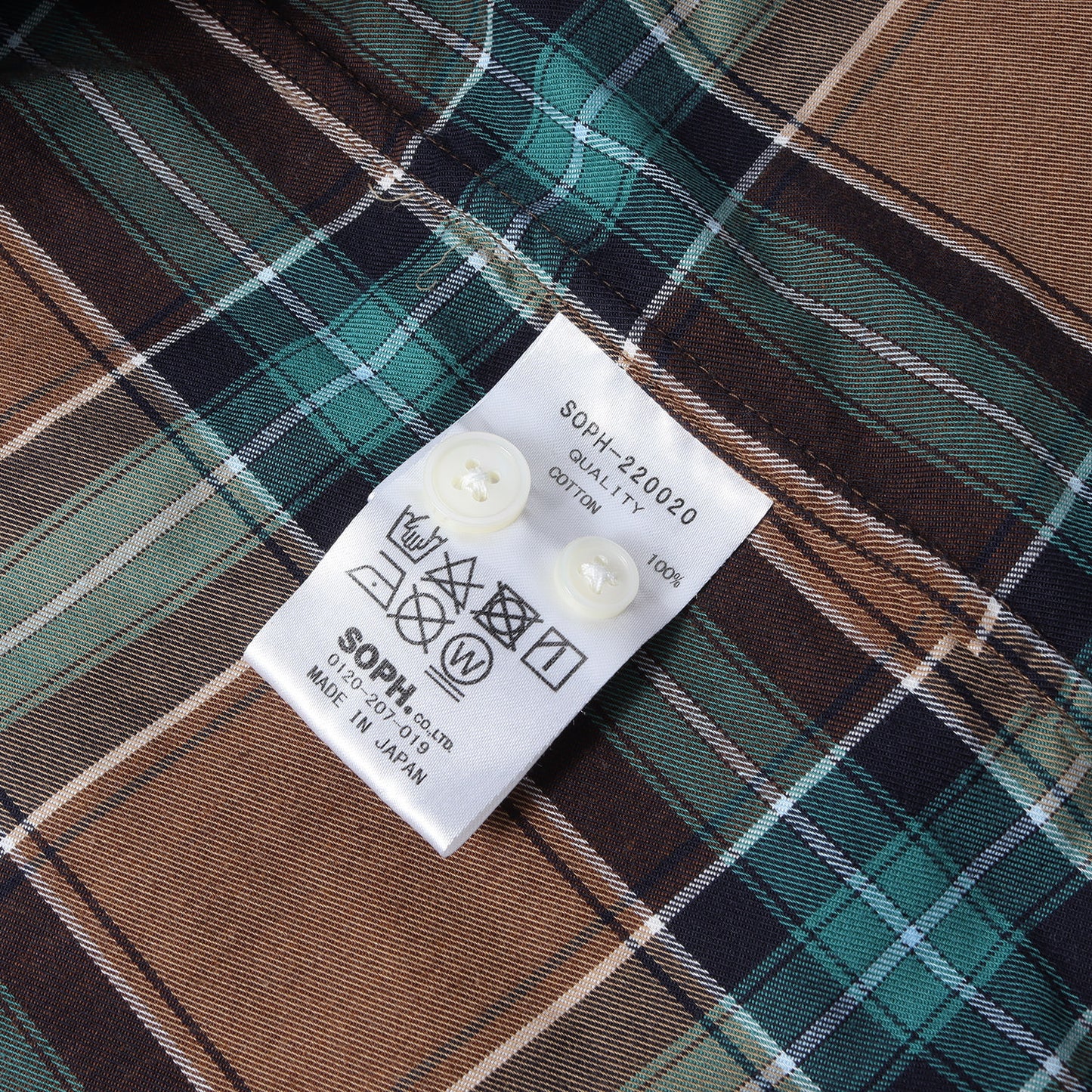 22SS タータンチェック コットン シャツ(SHAPED REGULAR COLLAR CHECK SHIRT)