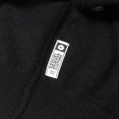 24AW チェーン刺繍ロゴ ラクーンニット カーディガン