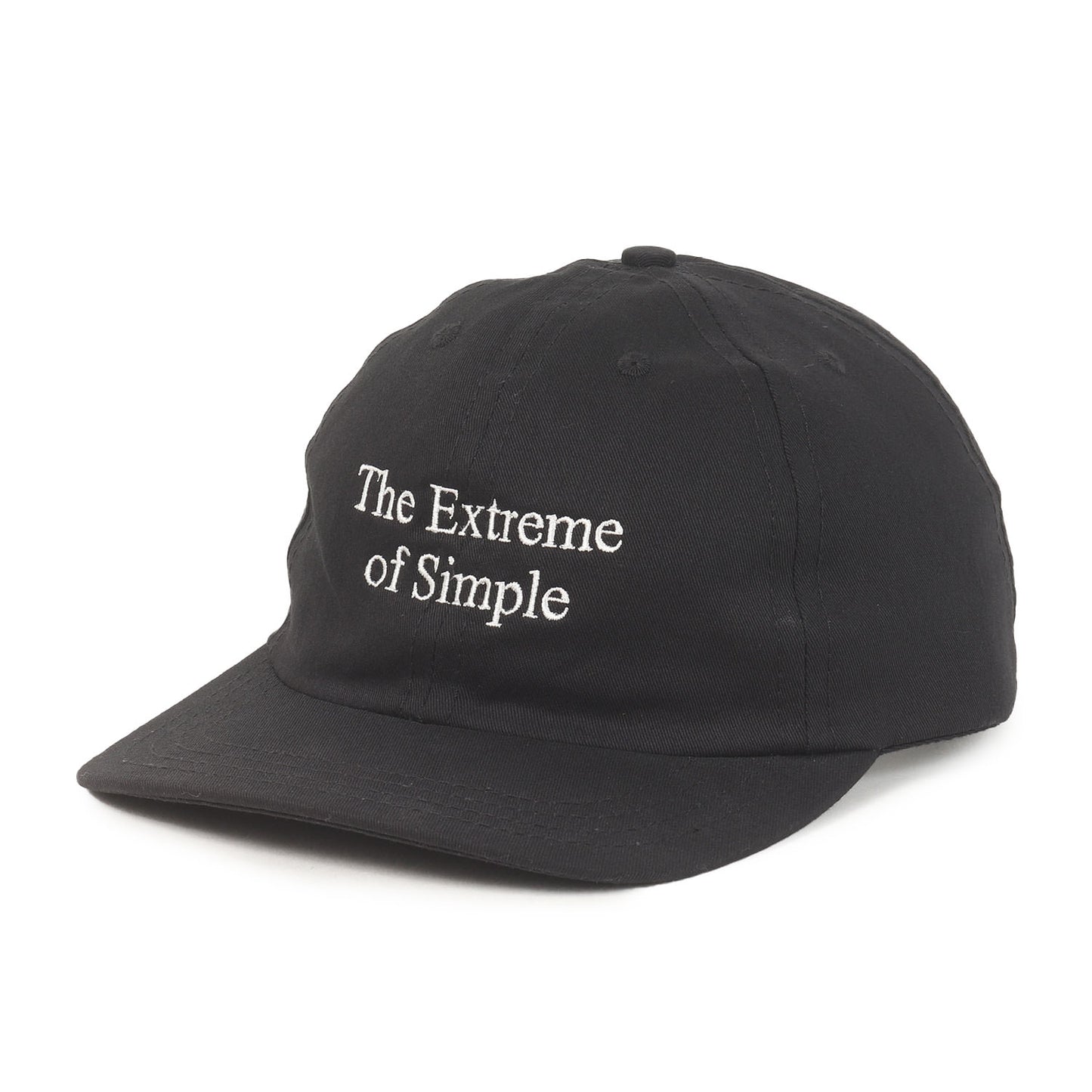 24SS ロゴ刺繍 コットンツイル 6パネルキャップ(Simple Cotton Cap)