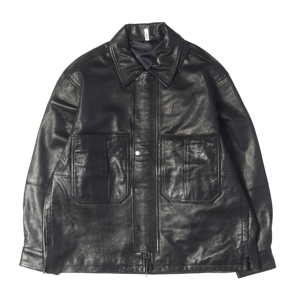 ゴートスキンレザー カバーオール型 ジップ ジャケット(COVERALL SHIRT)
