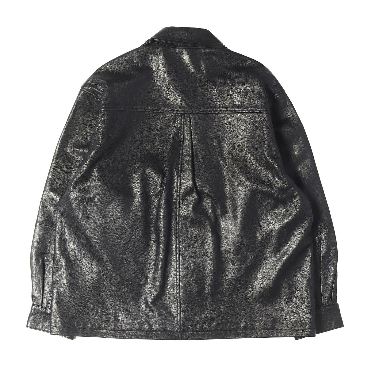 ゴートスキンレザー カバーオール型 ジップ ジャケット(COVERALL SHIRT)