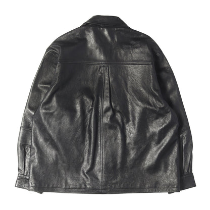 ゴートスキンレザー カバーオール型 ジップ ジャケット(COVERALL SHIRT)