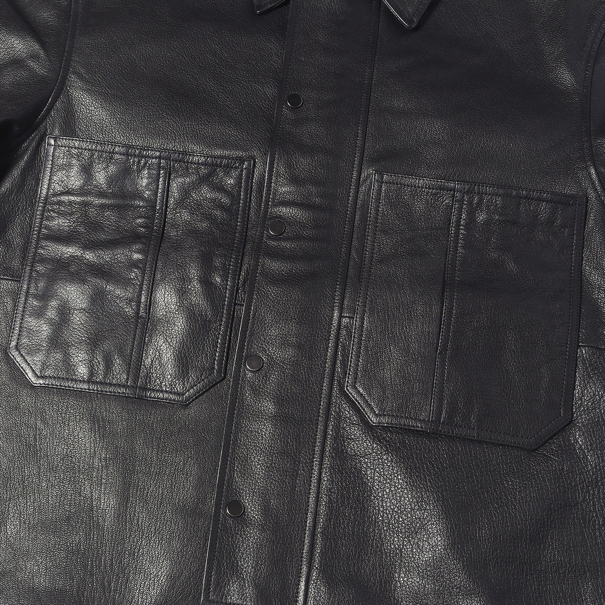ゴートスキンレザー カバーオール型 ジップ ジャケット(COVERALL SHIRT)