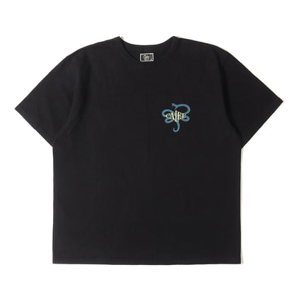スネーク グラフィック ヘビー Tシャツ(Binder neck snake logo vintage t-shirt)