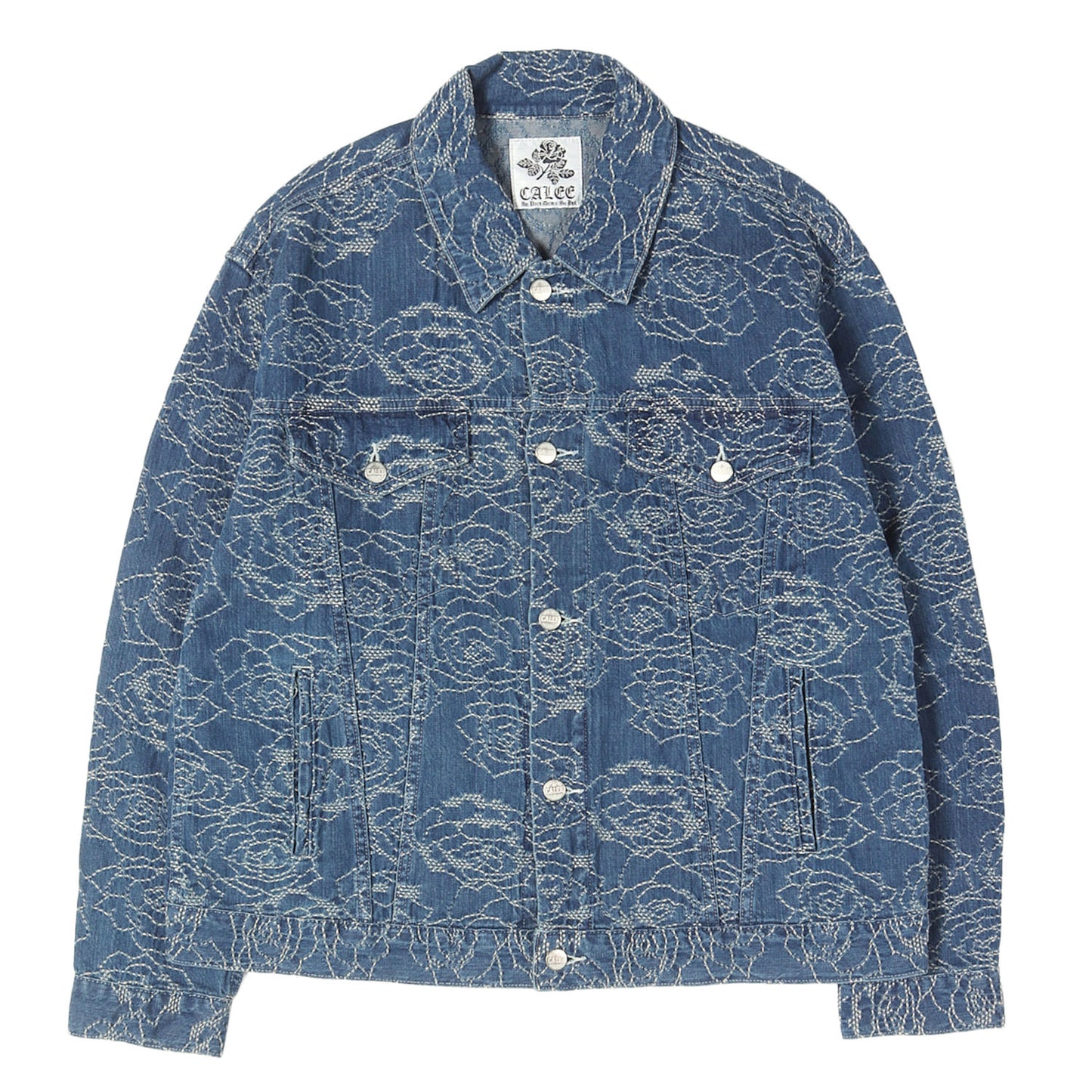 25SS ローズ ジャガード総柄 デニムジャケット(ROSE PATTERN JACQUARD 3RD TYPE DENIM JACKET)