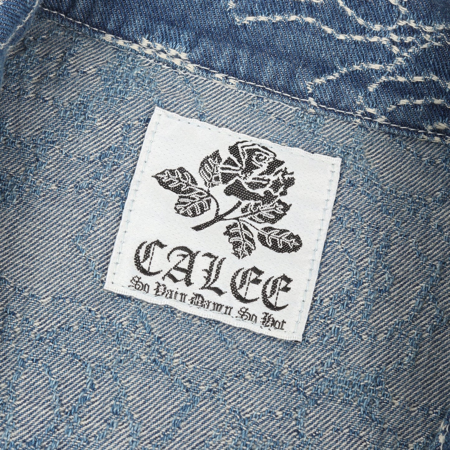 25SS ローズ ジャガード総柄 デニムジャケット(ROSE PATTERN JACQUARD 3RD TYPE DENIM JACKET)
