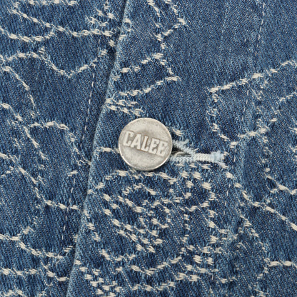 25SS ローズ ジャガード総柄 デニムジャケット(ROSE PATTERN JACQUARD 3RD TYPE DENIM JACKET)