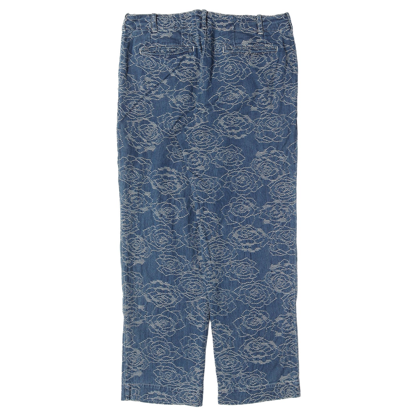 23AW ローズ ジャガード総柄 ワーク デニムパンツ(ROSE PATTERN JACQUARD DENIM SLACKS)