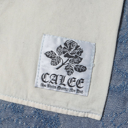 23AW ローズ ジャガード総柄 ワーク デニムパンツ(ROSE PATTERN JACQUARD DENIM SLACKS)