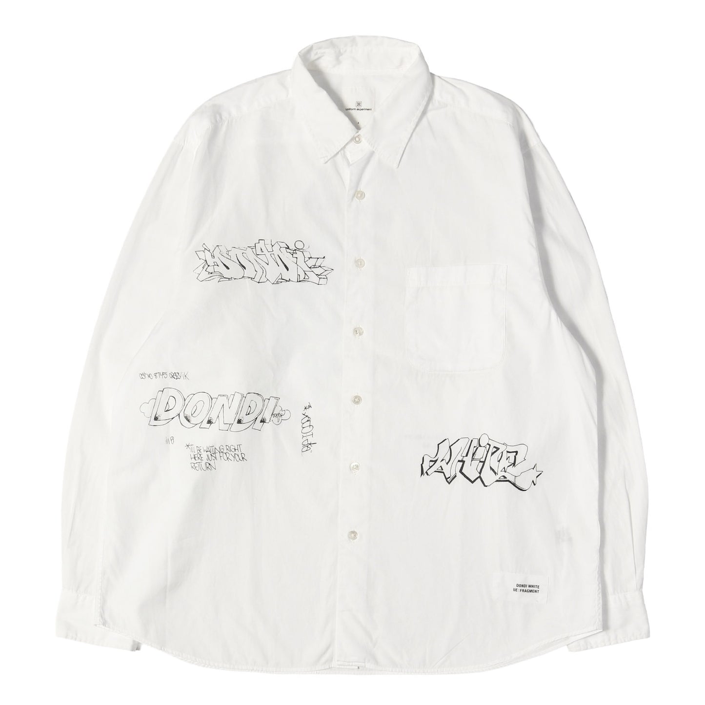 22SS ×Dondi White グラフィティ コットンブロード シャツ(GRAFFITI BIG REGULAR COLLAR SHIRT)