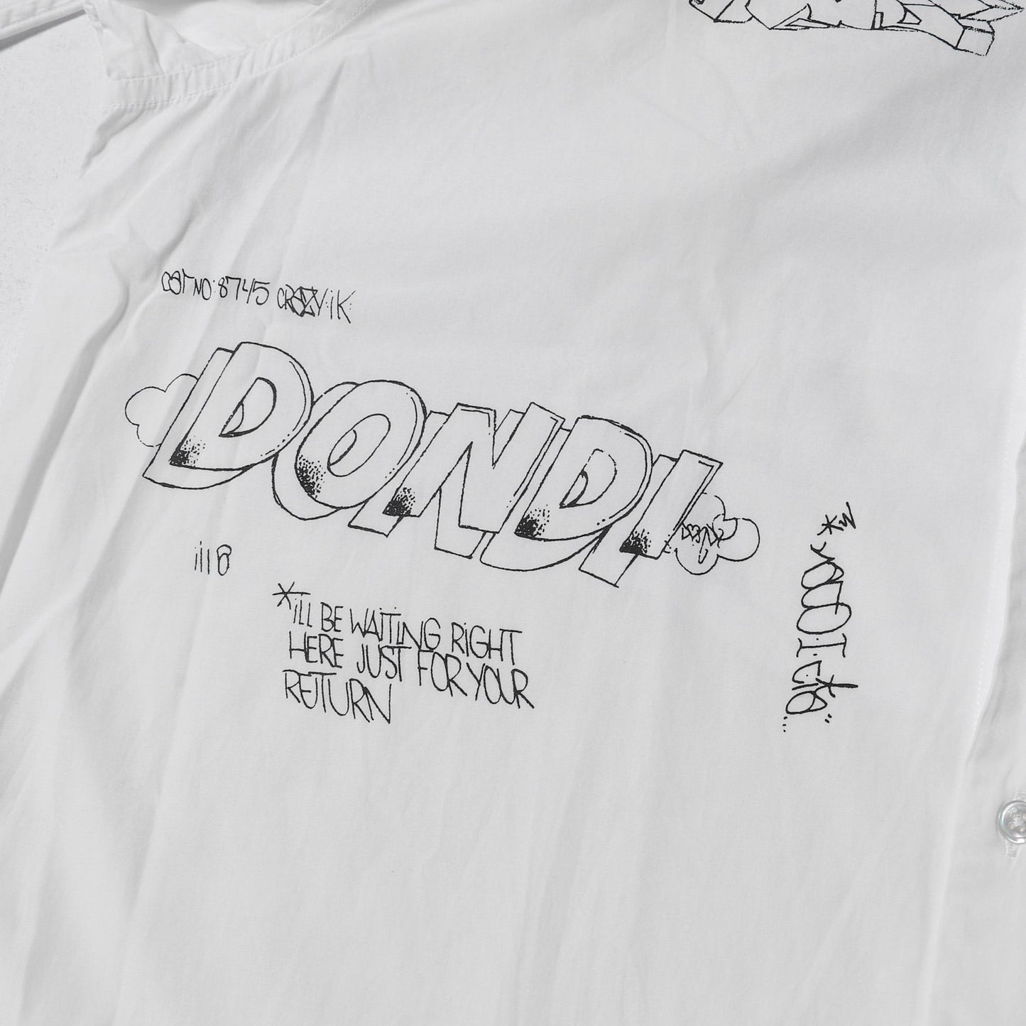 22SS ×Dondi White グラフィティ コットンブロード シャツ(GRAFFITI BIG REGULAR COLLAR SHIRT)