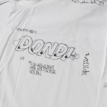 22SS ×Dondi White グラフィティ コットンブロード シャツ(GRAFFITI BIG REGULAR COLLAR SHIRT)