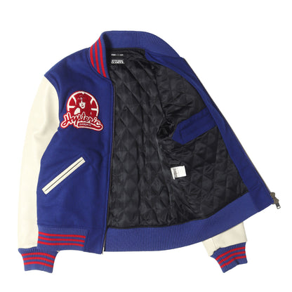 ×HYSTERIC GLAMOUR 1stモデル 袖レザー メルトン バーシティジャケット / スタジャン(VARSITY JACKET)