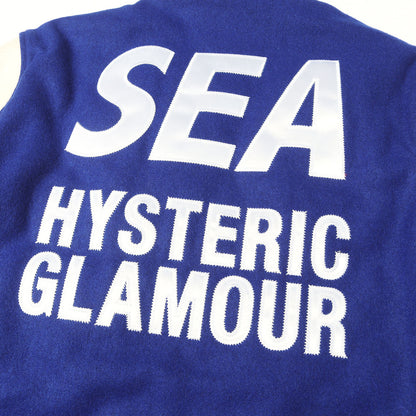 ×HYSTERIC GLAMOUR 1stモデル 袖レザー メルトン バーシティジャケット / スタジャン(VARSITY JACKET)
