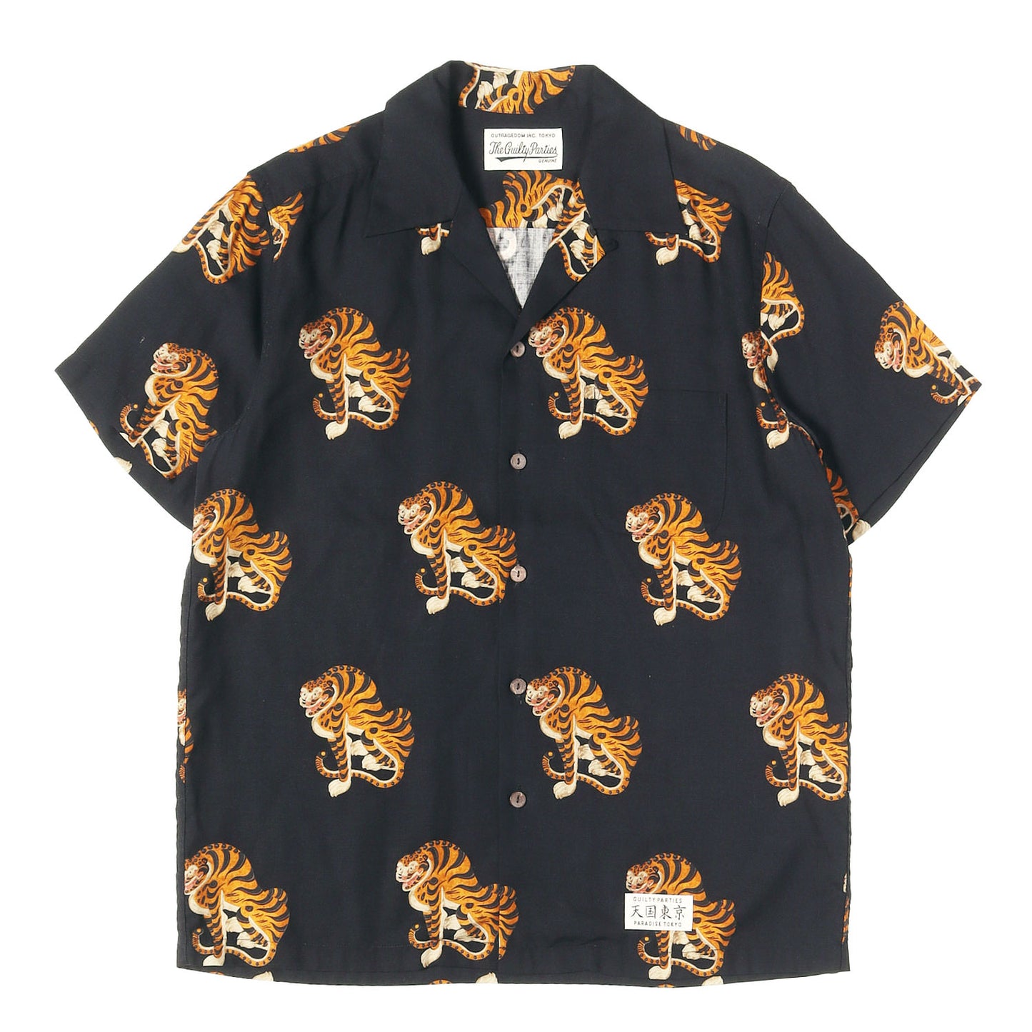 22SS ×TIM LEHI タイガー 虎柄 レーヨン ハワイアンシャツ / アロハシャツ(HAWAIIAN SHIRT)