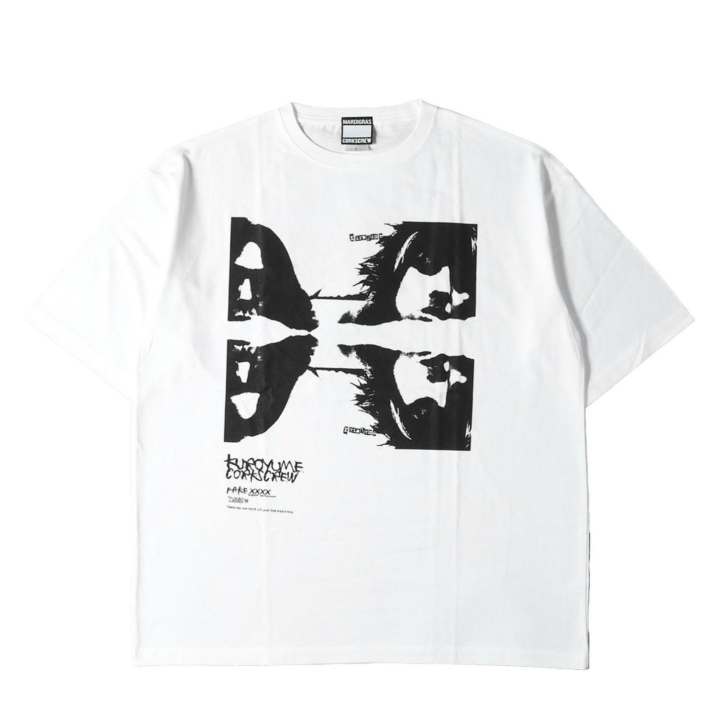 ×黒夢 MARDIGRAS CORKSCREW Tシャツ