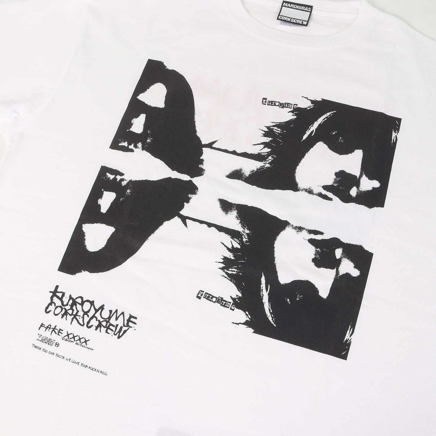 ×黒夢 MARDIGRAS CORKSCREW Tシャツ