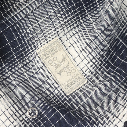 23AW ノーカラー オンブレチェック フランネルシャツ(NO COLLAR SHIRTS OMBRE CHECK)