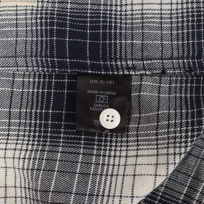 23AW ノーカラー オンブレチェック フランネルシャツ(NO COLLAR SHIRTS OMBRE CHECK)