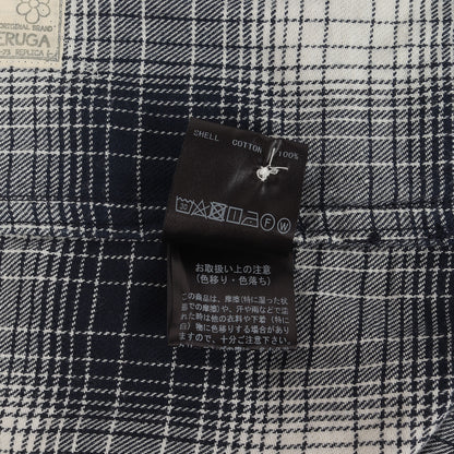 23AW ノーカラー オンブレチェック フランネルシャツ(NO COLLAR SHIRTS OMBRE CHECK)