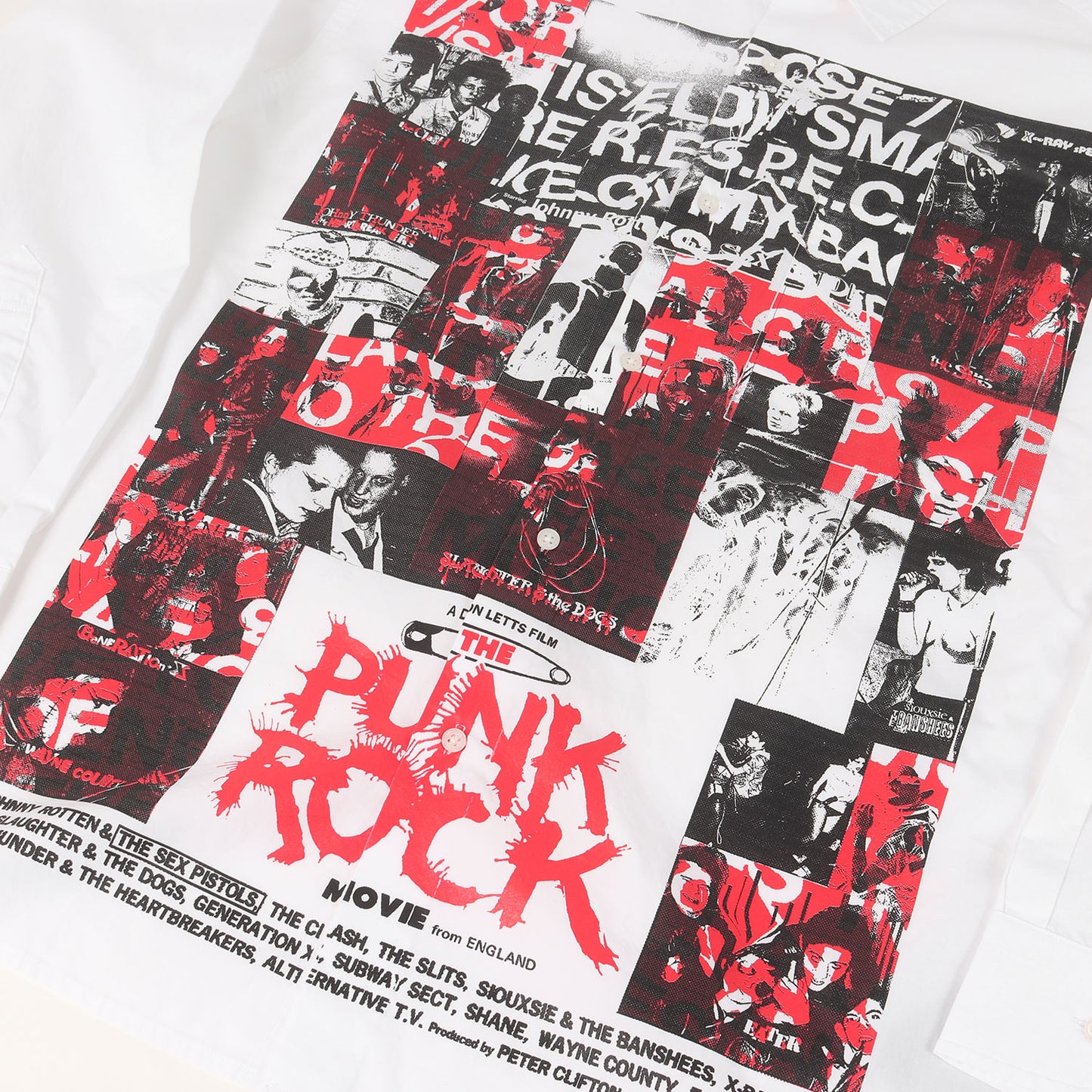 ×TAGS WKGPTY THE PUNK ROCK MOVIE ポスタープリント シャツ(RE-CUT EDITION SHIRTS)
