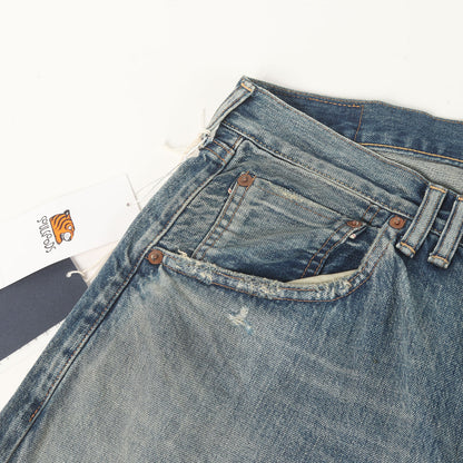 ×Soulgoods ダメージリペア加工 デニムパンツ(SG REGULAR TAPERED REMAKE 5P PANTS)