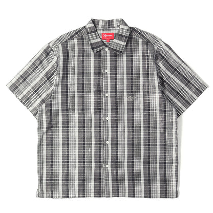 23SS ラメチェック 半袖 ネルシャツ(Metallic Plaid S/S Shirt)