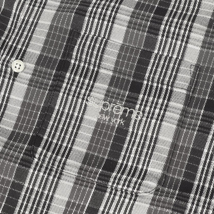 23SS ラメチェック 半袖 ネルシャツ(Metallic Plaid S/S Shirt)