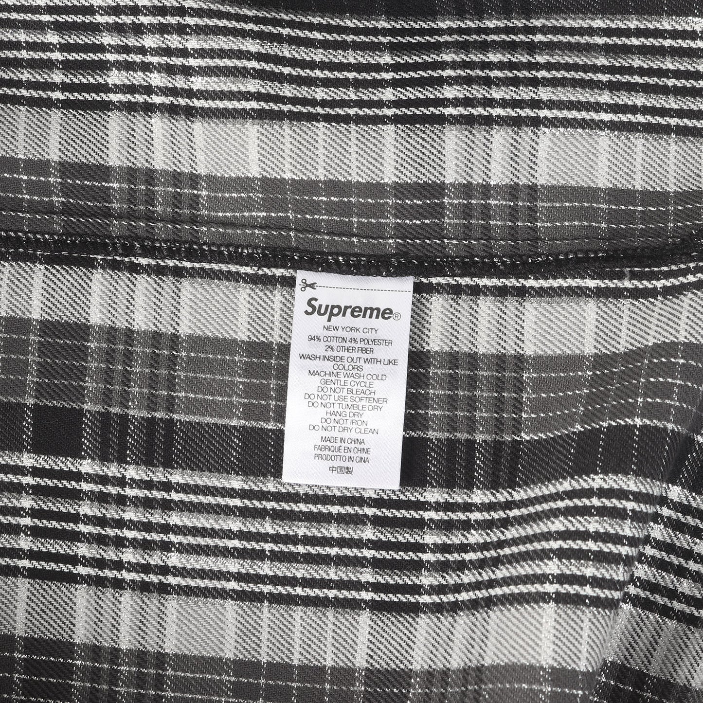 23SS ラメチェック 半袖 ネルシャツ(Metallic Plaid S/S Shirt)