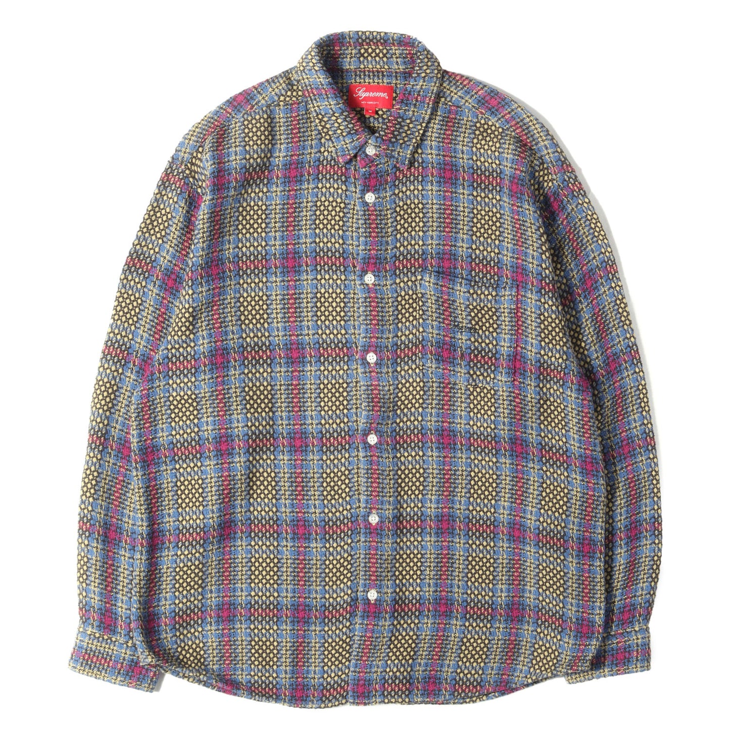 23SS バスケット ウィーブ チェックシャツ(Basket Weave Plaid Shirt)