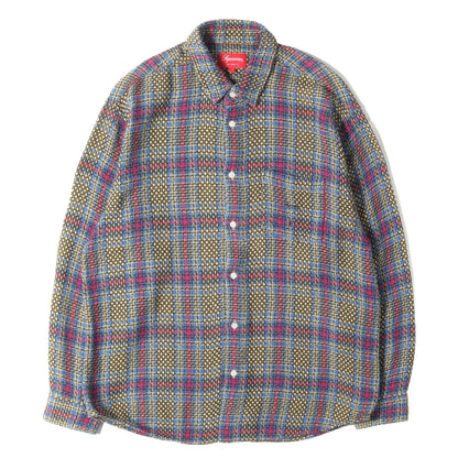 23SS バスケット ウィーブ チェックシャツ(Basket Weave Plaid Shirt)