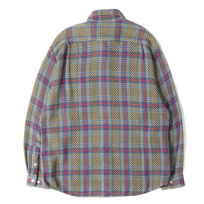 23SS バスケット ウィーブ チェックシャツ(Basket Weave Plaid Shirt)