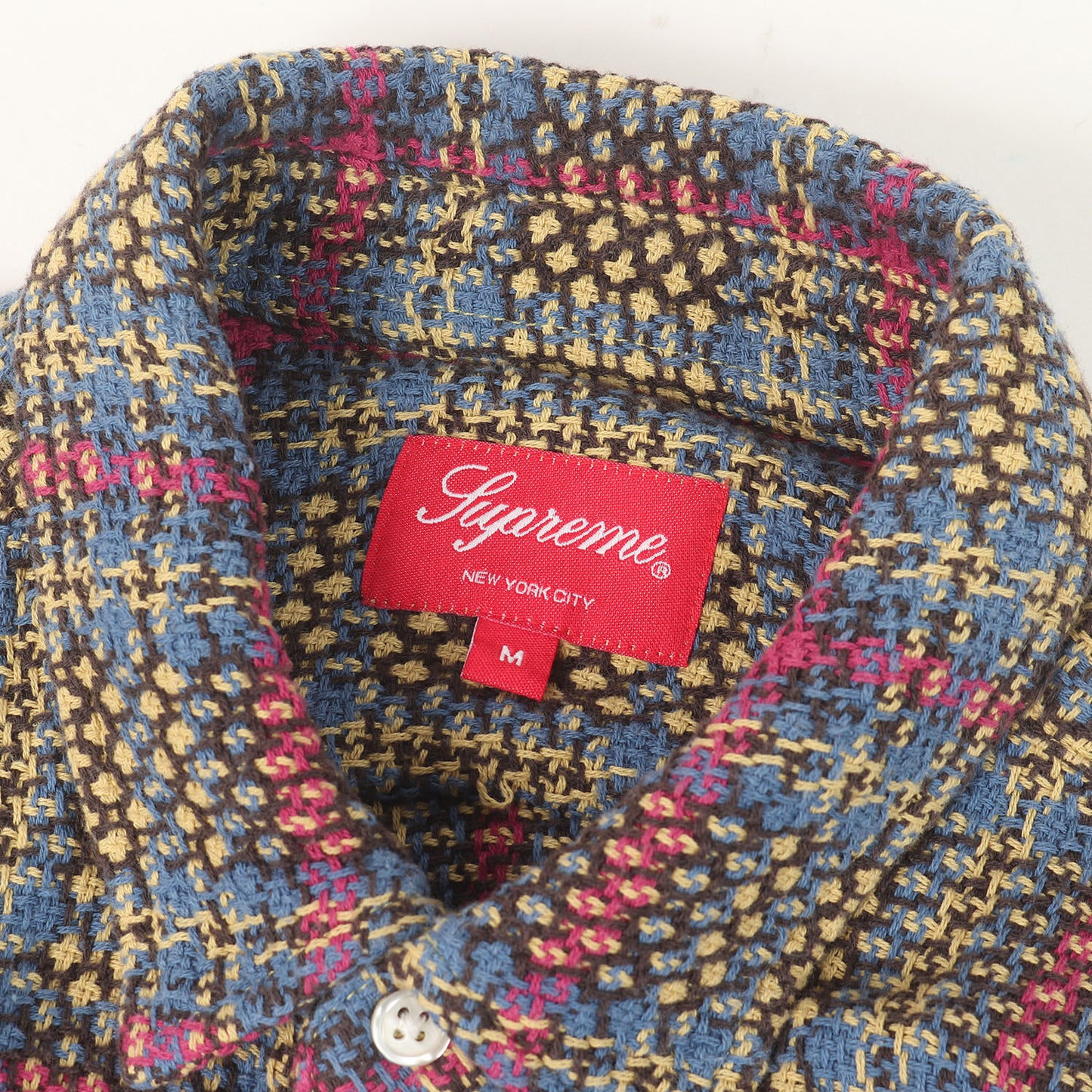 23SS バスケット ウィーブ チェックシャツ(Basket Weave Plaid Shirt)