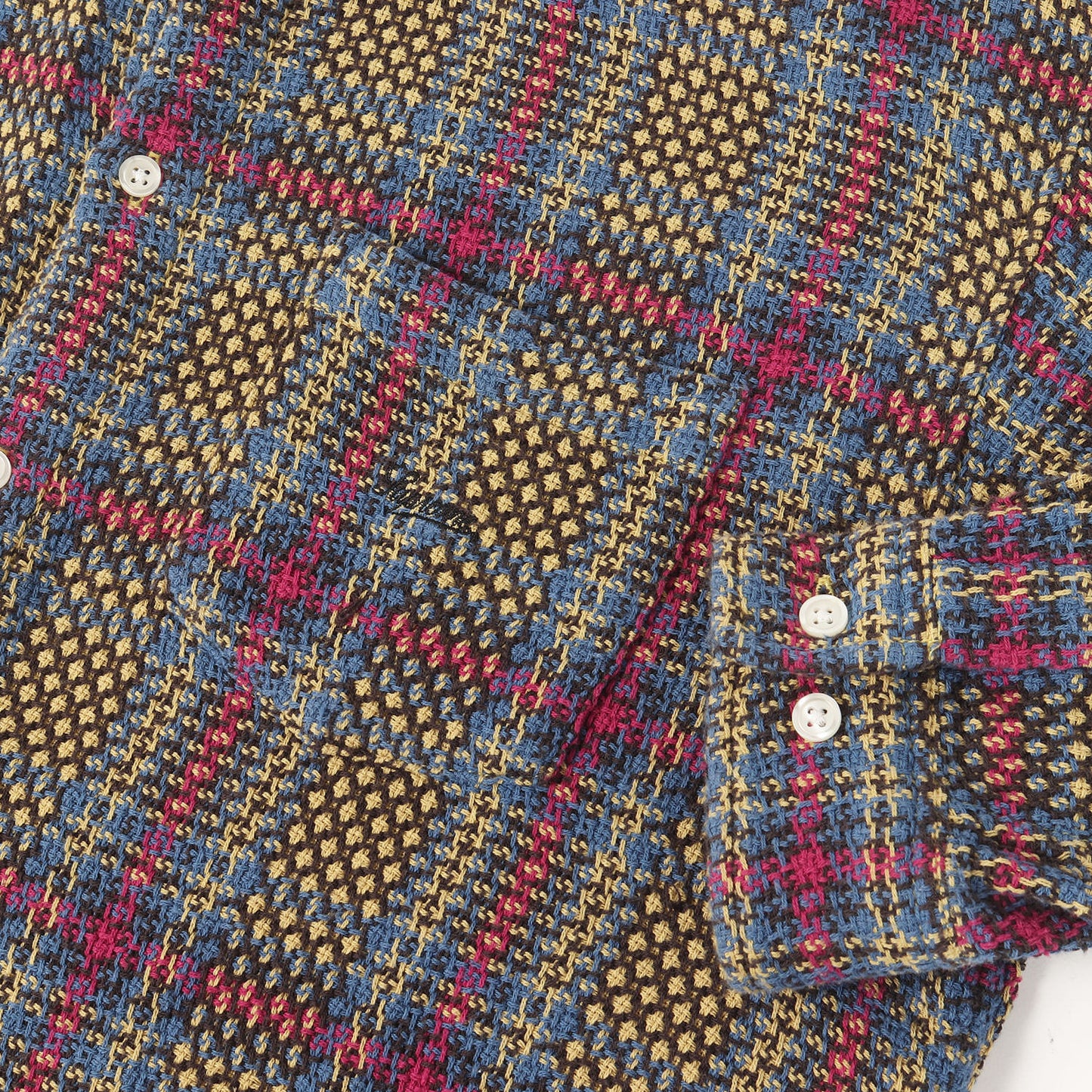 23SS バスケット ウィーブ チェックシャツ(Basket Weave Plaid Shirt)