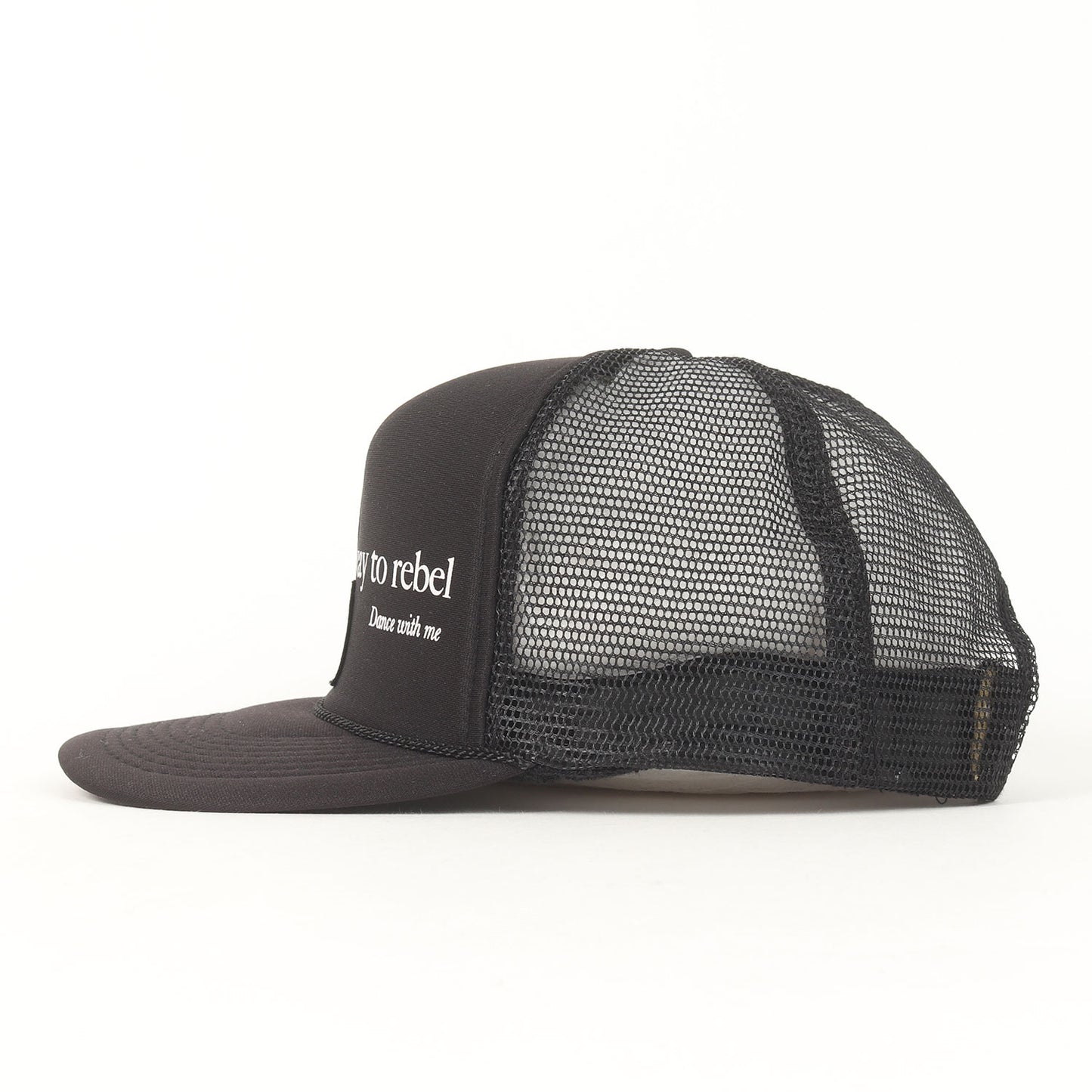 ×black eddie パッチ付き メッシュキャップ