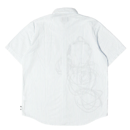 00s ×FUTURA ワッペン付き ストライプ ワーク 半袖シャツ