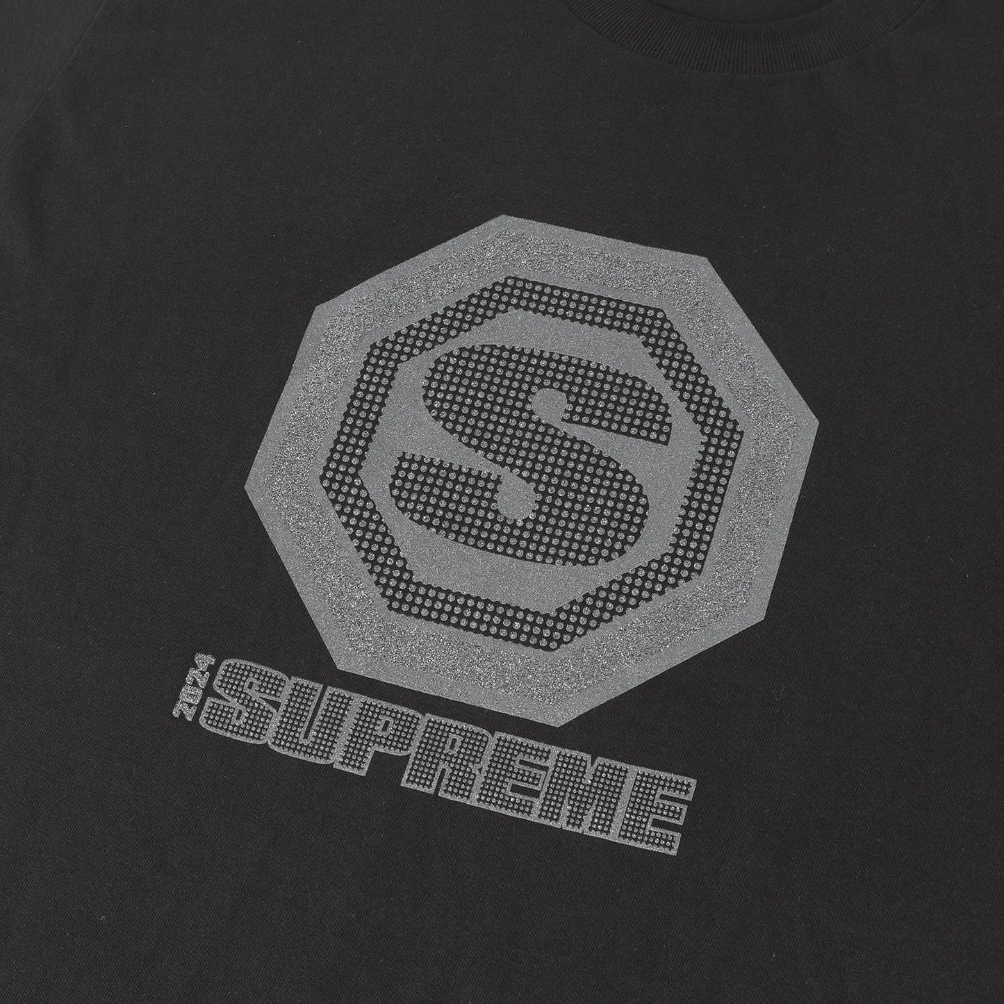 24AW Sロゴ ラメプリント Tシャツ(Blockbuster Tee)