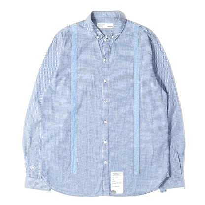 フェイクサスペンダー ギンガムチェック ボタンダウンシャツ(SUS / C-SHIRT. LS)
